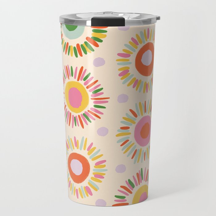 Sunny pattern Travel Mug Gallery Image 1