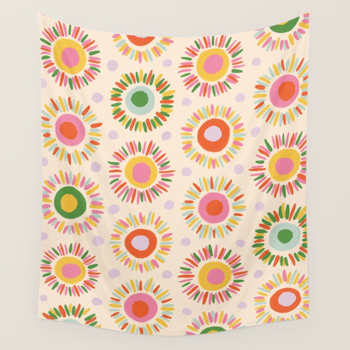 Sunny pattern Wall Tapestry Gallery Image 4