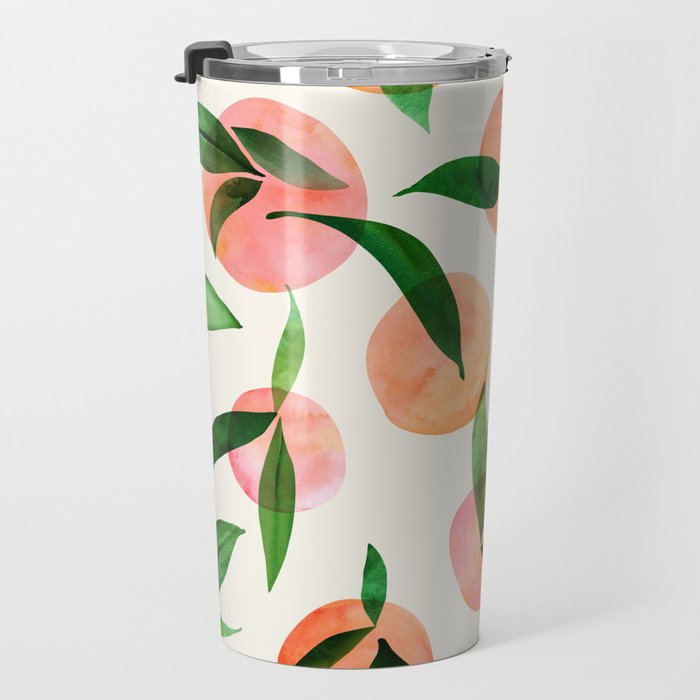 Abstract Summer Fruit Pattern Travel Mug Gallery Image 3