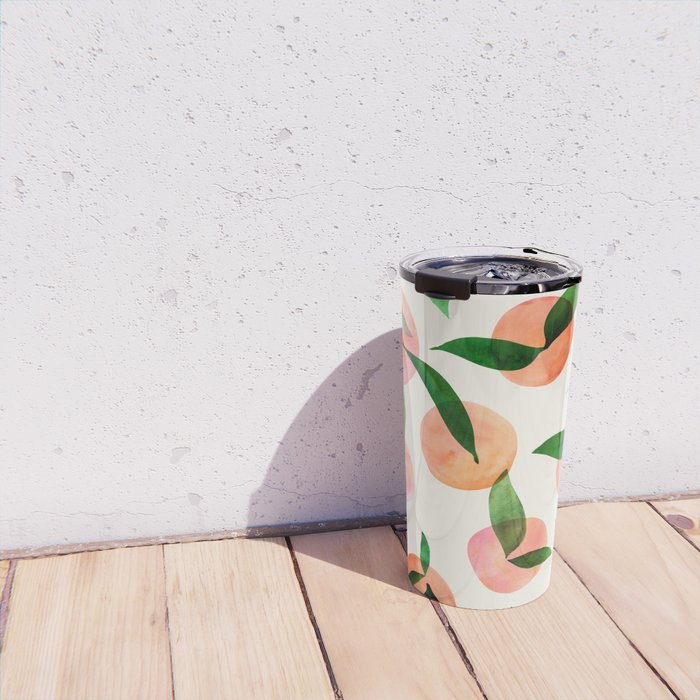 Abstract Summer Fruit Pattern Travel Mug Gallery Image 4