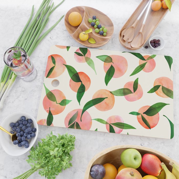 Abstract Summer Fruit Pattern Cutting Board Gallery Image 2