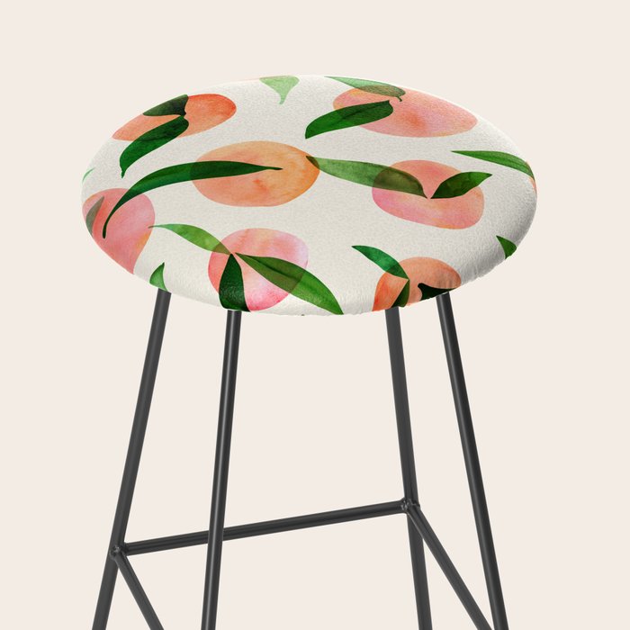 Abstract Summer Fruit Pattern Stool Gallery Image 2