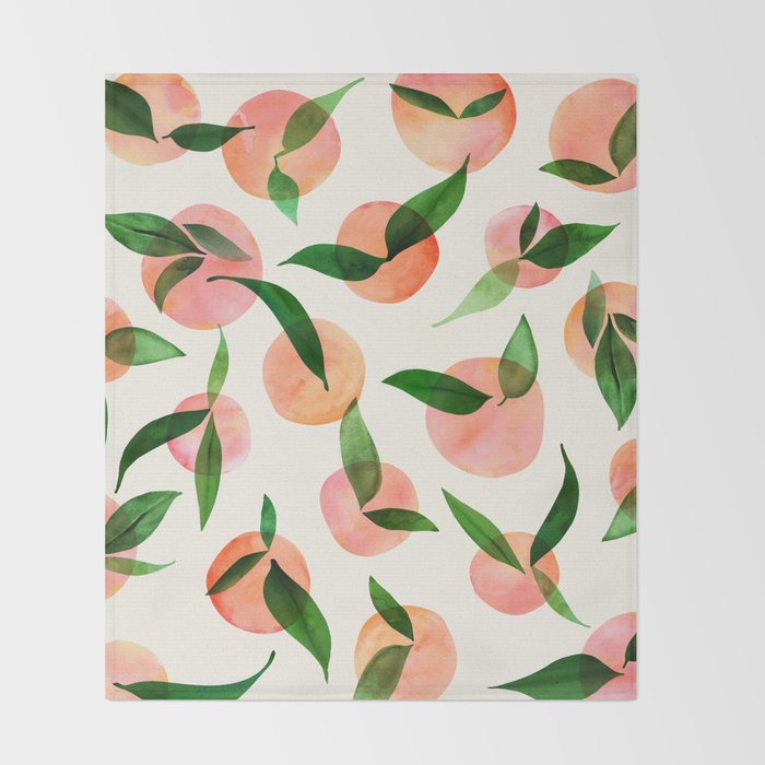 Abstract Summer Fruit Pattern Throw Blanket Gallery Image 2