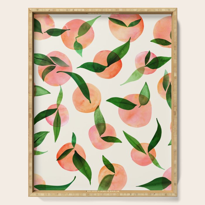 Abstract Summer Fruit Pattern Serving Tray Gallery Image 1