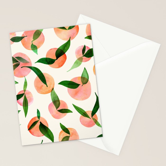 Abstract Summer Fruit Pattern Stationery Card Gallery Image 2
