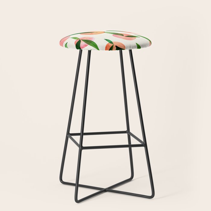 Abstract Summer Fruit Pattern Stool Gallery Image 1