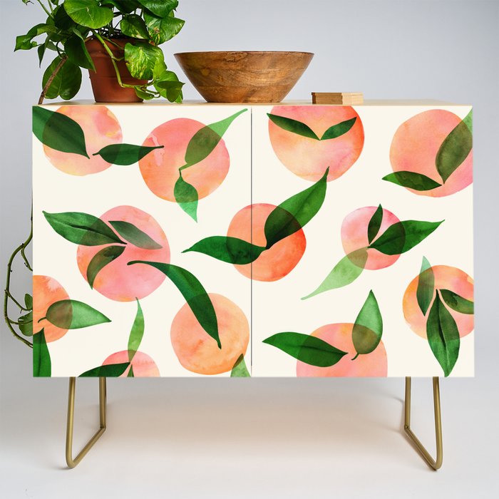 Abstract Summer Fruit Pattern Credenza Gallery Image 1