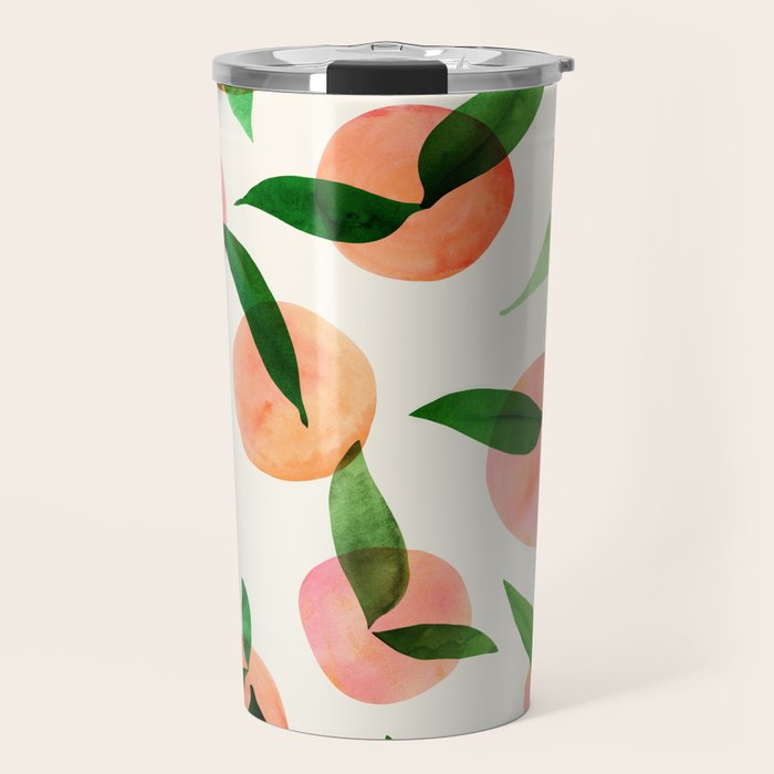 Abstract Summer Fruit Pattern Travel Mug Gallery Image 1