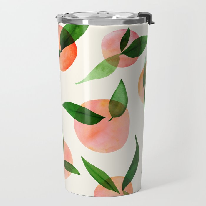 Abstract Summer Fruit Pattern Travel Mug Gallery Image 2