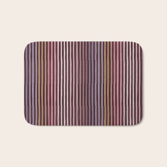 Painted Stripes Shadow Bath Mat Gallery Image 1