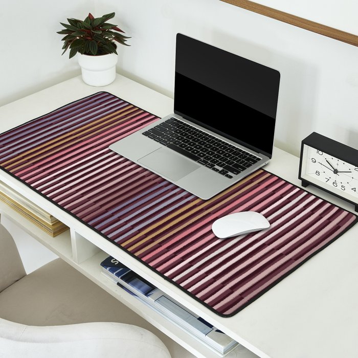 Painted Stripes Shadow Desk Mat Gallery Image 2