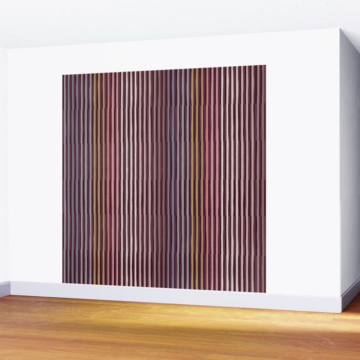 Painted Stripes Shadow Wall Mural Gallery Image 2