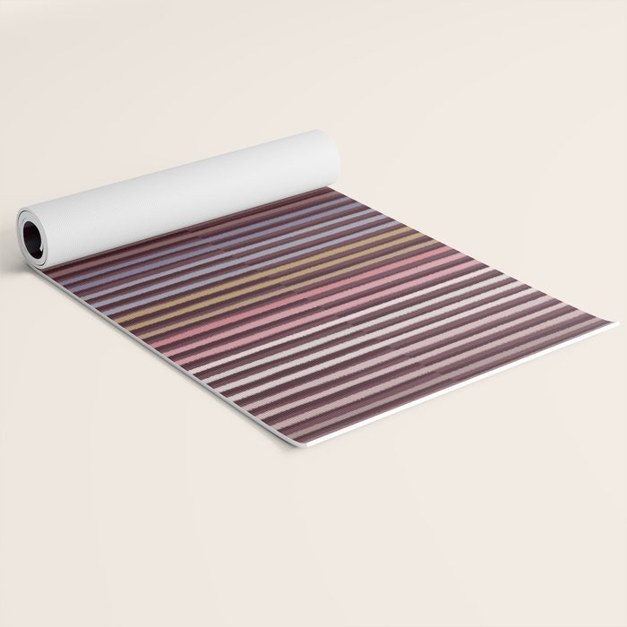 Painted Stripes Shadow Yoga Mat Gallery Image 2
