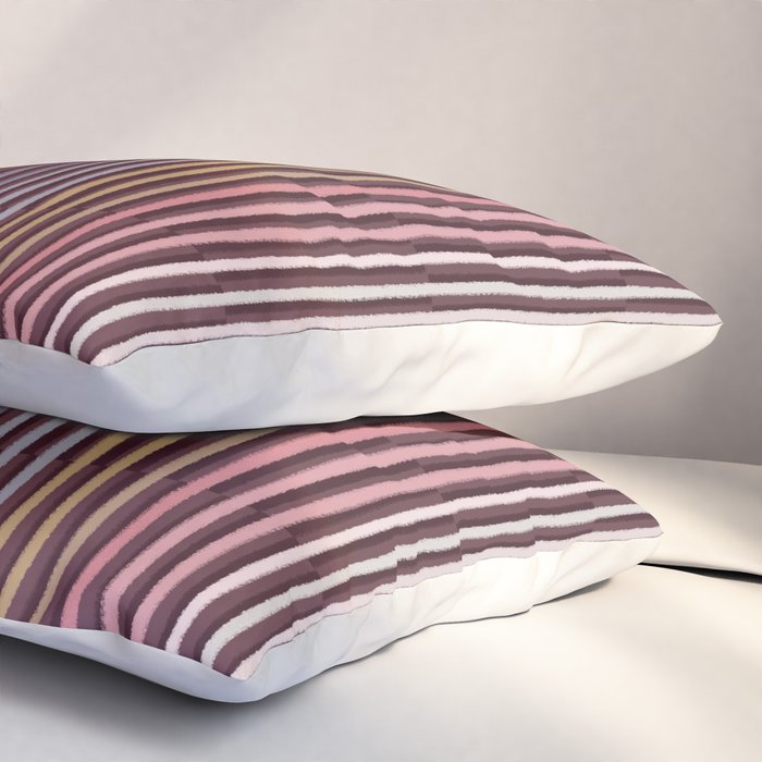 Painted Stripes Shadow Pillow Sham Gallery Image 3
