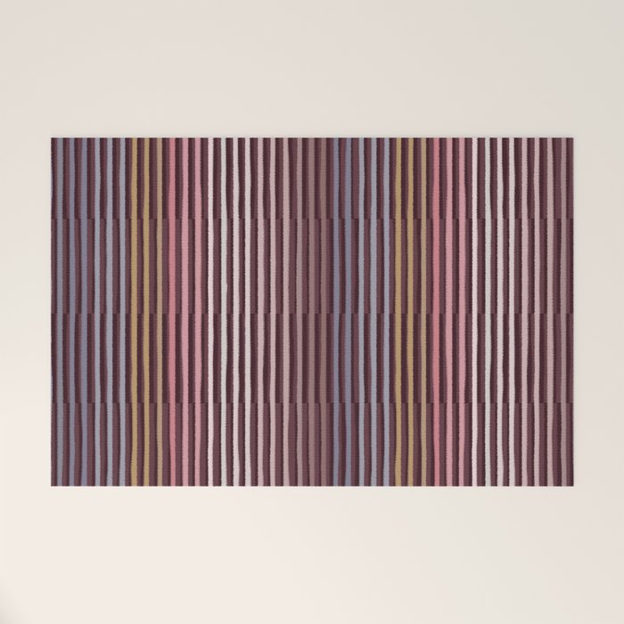 Painted Stripes Shadow Welcome Mat Gallery Image 1