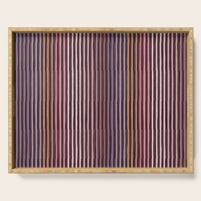 Painted Stripes Shadow Serving Tray Gallery Image 1