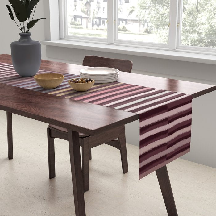 Painted Stripes Shadow Table Runner Gallery Image 2