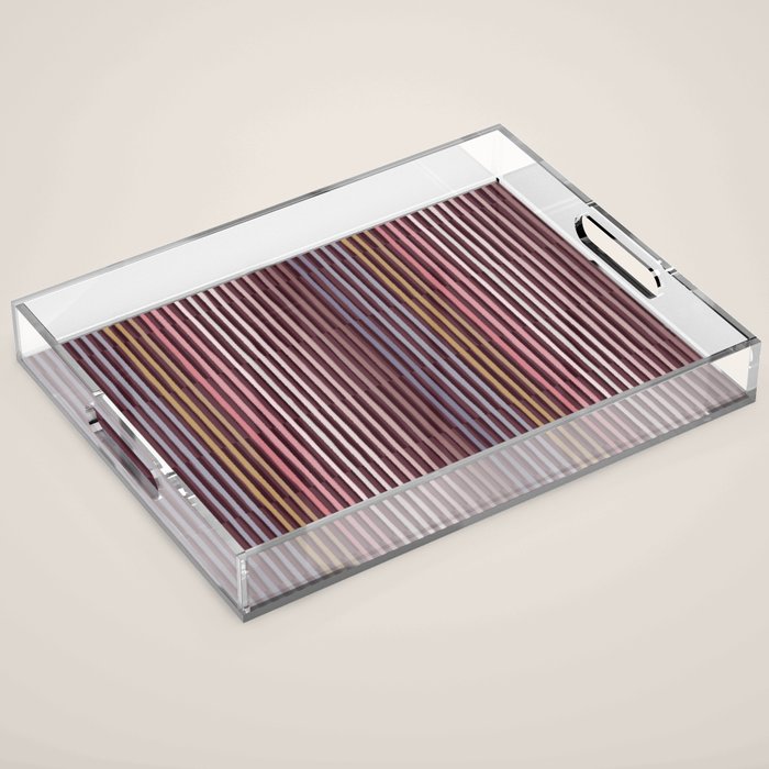 Painted Stripes Shadow Acrylic Tray Gallery Image 1