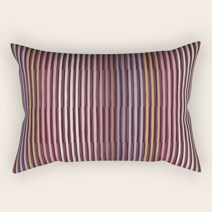 Painted Stripes Shadow Rectangular Pillow Gallery Image 2