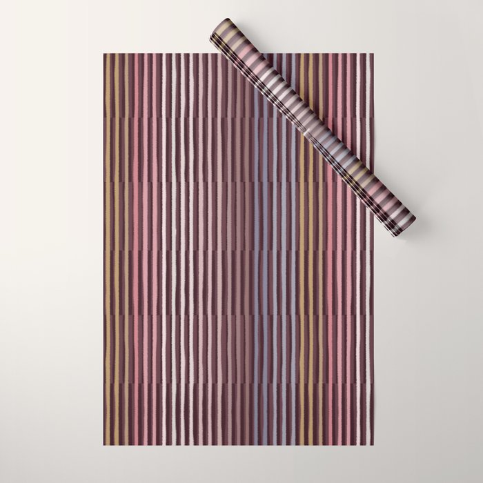 Painted Stripes Shadow Wrapping Paper Gallery Image 1