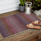 Painted Stripes Shadow Outdoor Rug Gallery Image 2