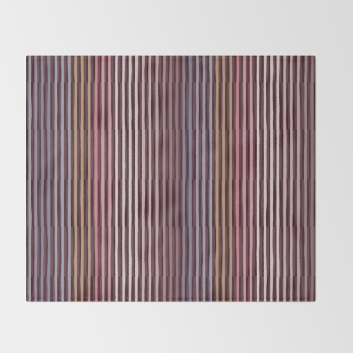 Painted Stripes Shadow Throw Blanket Gallery Image 2