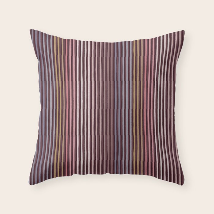 Painted Stripes Shadow Throw Pillow Gallery Image 6