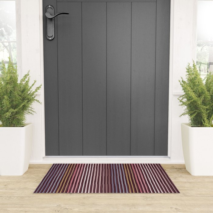 Painted Stripes Shadow Welcome Mat Gallery Image 3