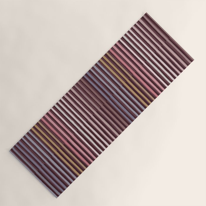 Painted Stripes Shadow Yoga Mat Gallery Image 1