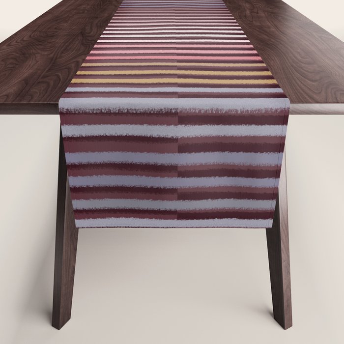 Painted Stripes Shadow Table Runner Gallery Image 1