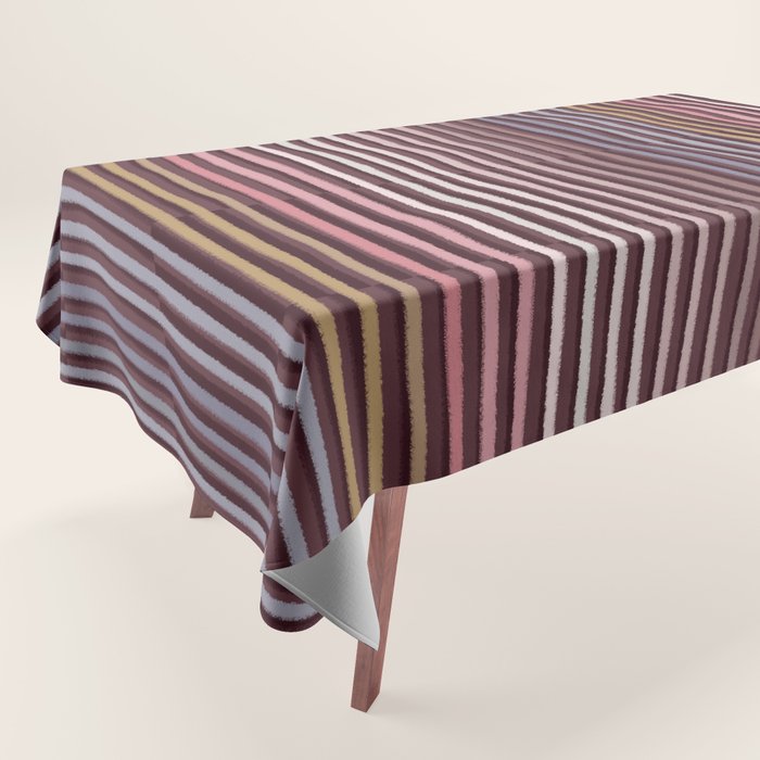 Painted Stripes Shadow Tablecloth Gallery Image 1