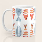 Silver Blue Orange Red Nautical Watercolor Fish Coastal Mediterranean Beach House Coffee Mug Gallery Image 3