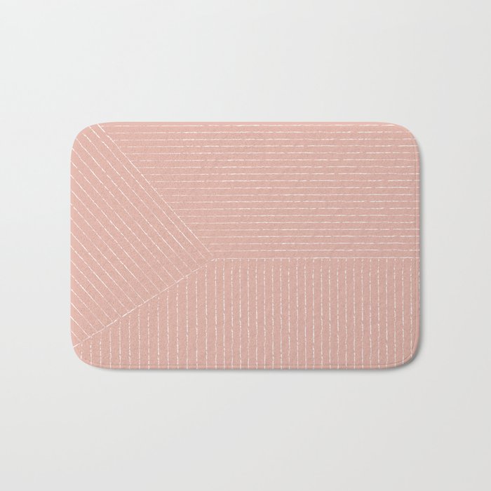 Lines (Blush Pink) Bath Mat Gallery Image 1