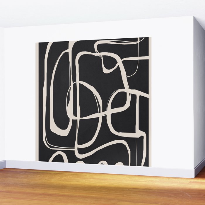 Modern Minimalist One Line Art 1 Wall Mural Gallery Image 2