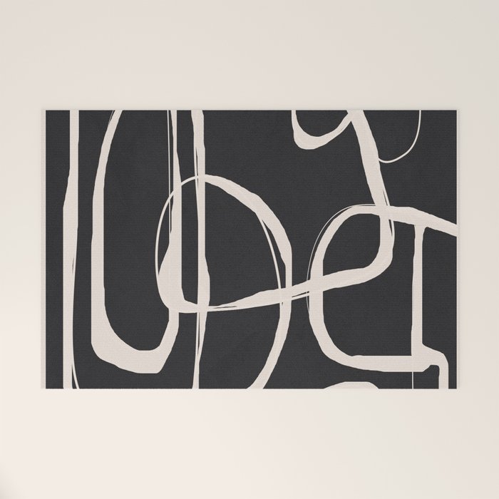 Modern Minimalist One Line Art 1 Welcome Mat Gallery Image 1