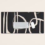 Modern Minimalist One Line Art 1 Desk Mat Gallery Image 1