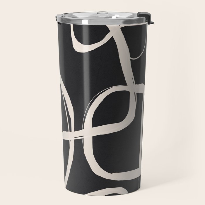 Modern Minimalist One Line Art 1 Travel Mug Gallery Image 2