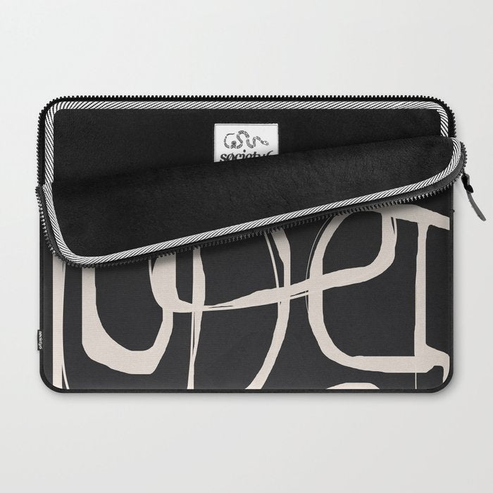Modern Minimalist One Line Art 1 Laptop Sleeve Gallery Image 2