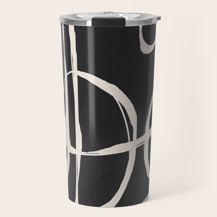 Modern Minimalist One Line Art 1 Travel Mug Gallery Image 1