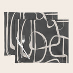Modern Minimalist One Line Art 1 Placemat Gallery Image 1