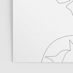 Minimal Line Art Banana Leaves Poster Gallery Image 3