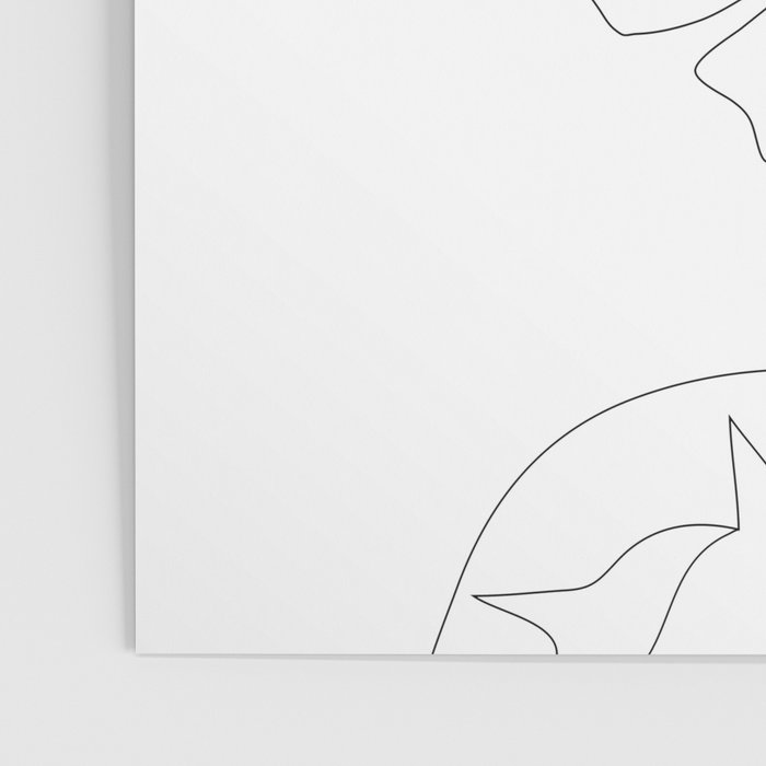 Minimal Line Art Banana Leaves Poster Gallery Image 3