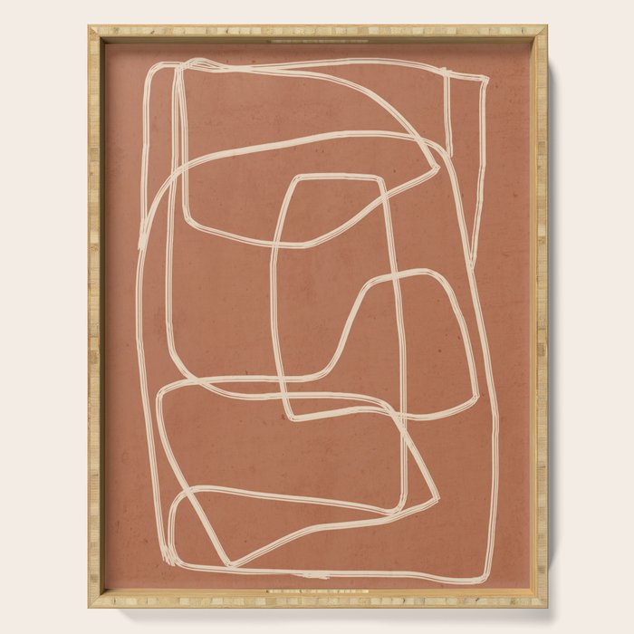 Abstract line art 22 Serving Tray Gallery Image 1