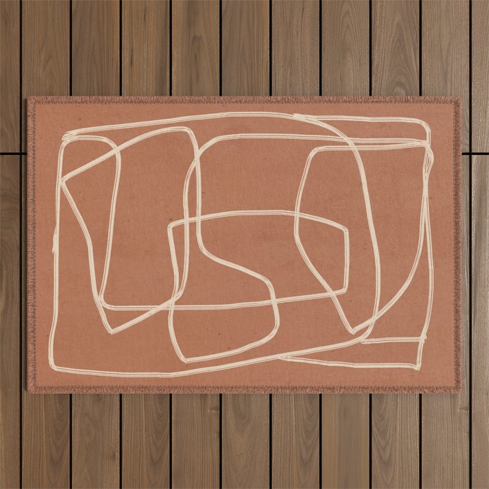 Abstract line art 22 Outdoor Rug Gallery Image 1