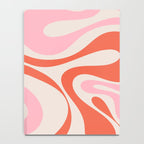 Mod Swirl Retro Abstract Pattern Pink and Orange Notebook Gallery Image 4
