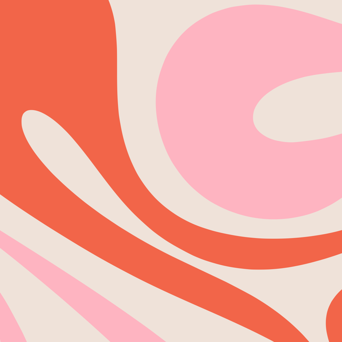 Mod Swirl Retro Abstract Pattern Pink and Orange Coffee Mug Gallery Image 2