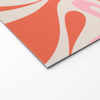 Mod Swirl Retro Abstract Pattern Pink and Orange Welcome Mat Gallery Image 2