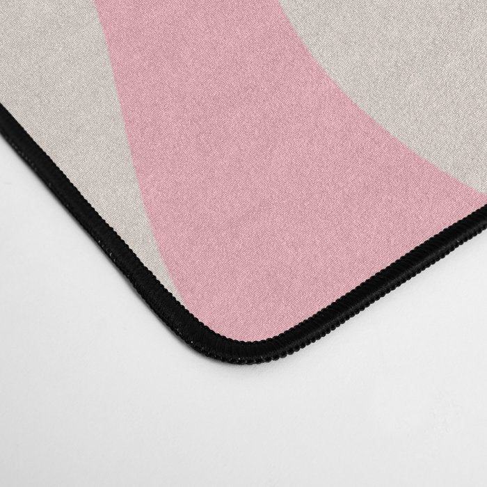 Mod Swirl Retro Abstract Pattern Pink and Orange Desk Mat Gallery Image 4