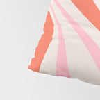Mod Swirl Retro Abstract Pattern Pink and Orange Pillow Sham Gallery Image 4