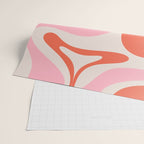 Mod Swirl Retro Abstract Pattern Pink and Orange Wrapping Paper Gallery Image 2